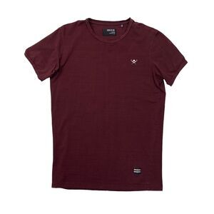 Hood By Air T Shirt Mens M Medium Burgundy Crew Neck Basic Short Sleeve Tee